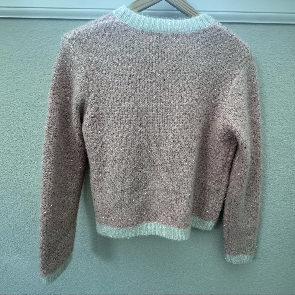 Maje 1 Mission Lurex Pink Gold Cardigan - Picture 5 of 5